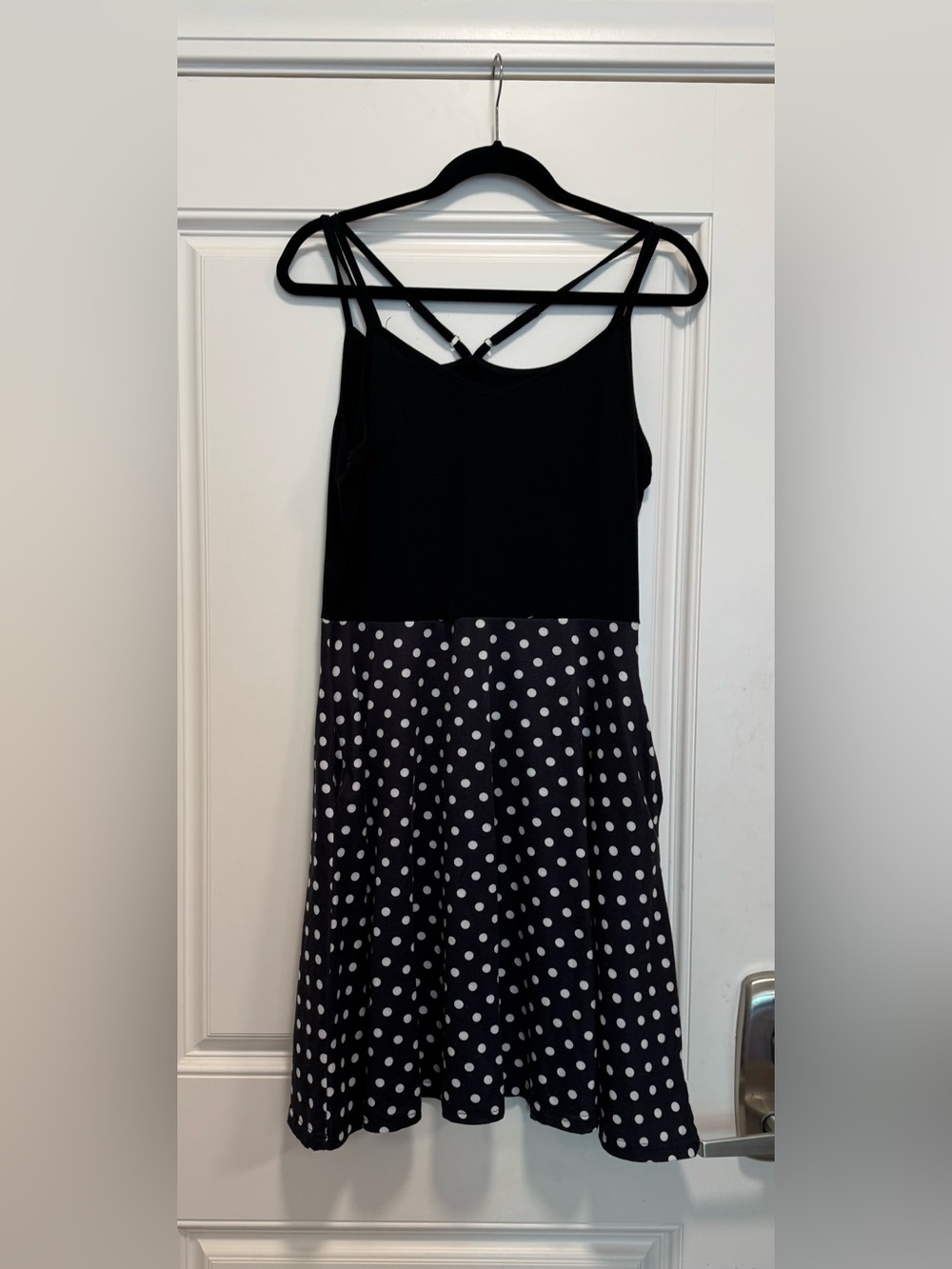 Black Polka Dot Spaghetti Strap Dress